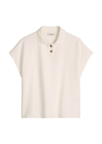 Ärmelloses Poloshirt wide