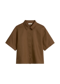 Woven Blouses Shortsleeve, Umbra Brown