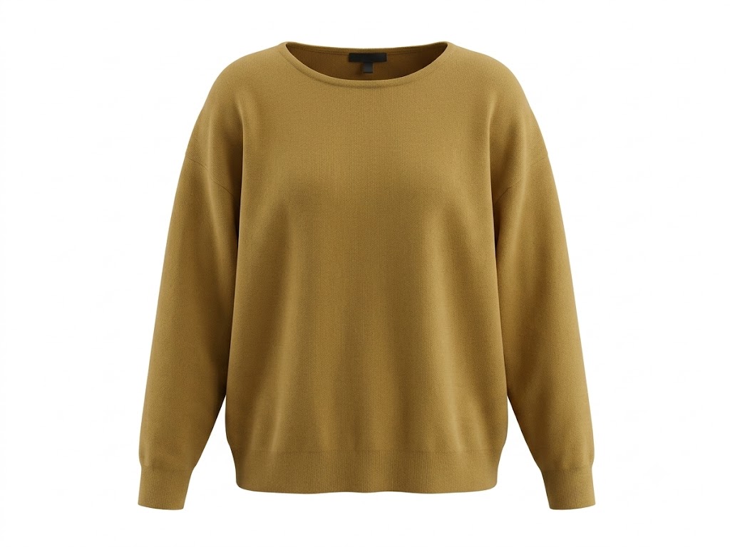 Mango Damen Grün Pullover Mit U-Boot-Ausschnitt In Khaki - Bild 3