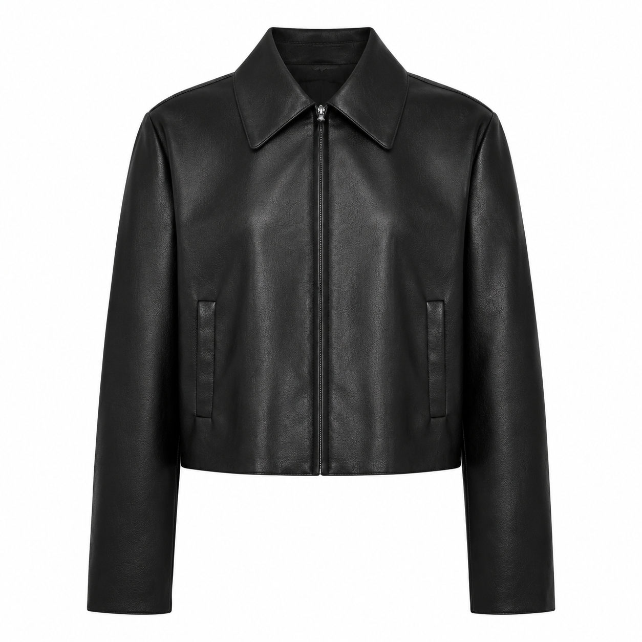 Mango Damen Leder- & Kunstlederjacken Schwarz Gr. Extra Klein - Bild 2