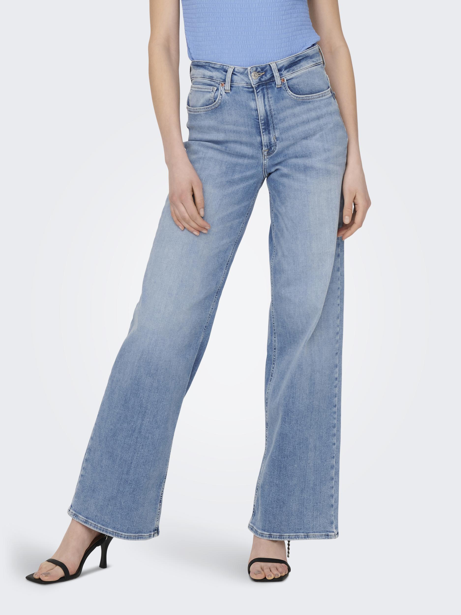 Only, Damen, Jeans, ONLMadison Blush HW Wide Loose Fit Jeans, Blau, (34, XL) - Bild 5
