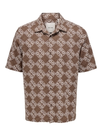 ONSJOHNSON REG SS 036 SHIRT, Potting Soil/EGRET