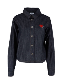 The Shirt Project Jeansjacke Damen – Dunkelblau & Herz-Detail