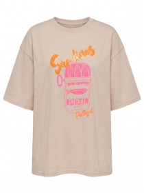 The Shirt Project T-Shirt, 10892_10916 sand_neonpink