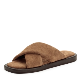 Da.-PantoletteModel 2711842, BROWN SUEDE