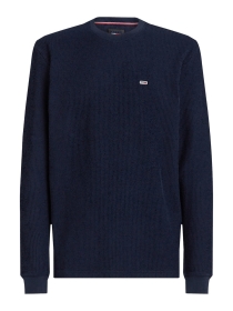 TJM REG WAFFLE L/S TEE, BLUE