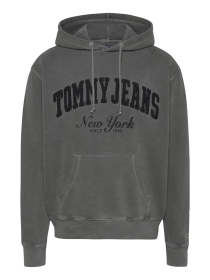 TJM RLX VINTAGE VARSITY HOODIE, BLACK