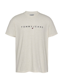 TJM REG LINEAR LOGO TEE EXT, BEIGE