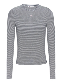 TJW SLIM STRIPE ESSENTIAL RIB LS, BLUE