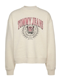 TJW BOXY TIGER VARSITY CREW, BEIGE