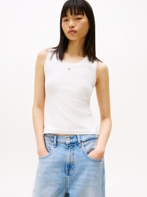 TJW ESSENTIAL RIB TANK EXT, WHITE