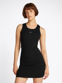 TJW ESSENTIAL RIB BODYCON EXT, BLACK