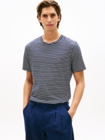 ESS SEASONAL REG FIT STRIPE TEE, BLUE T-Shirt