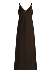 Kleid Lang ohne Arm, Espresso Brown