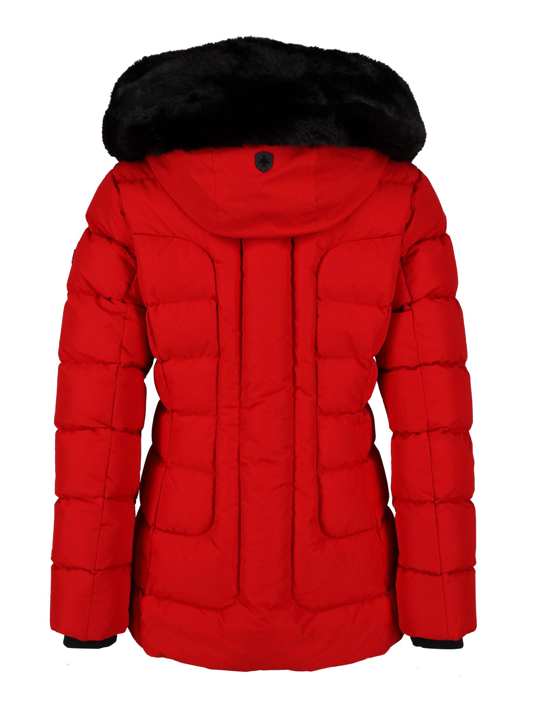 Damen Winterjacke Rote GlÃ¤nzende Winterjacke Fur Tommy Hilfiger