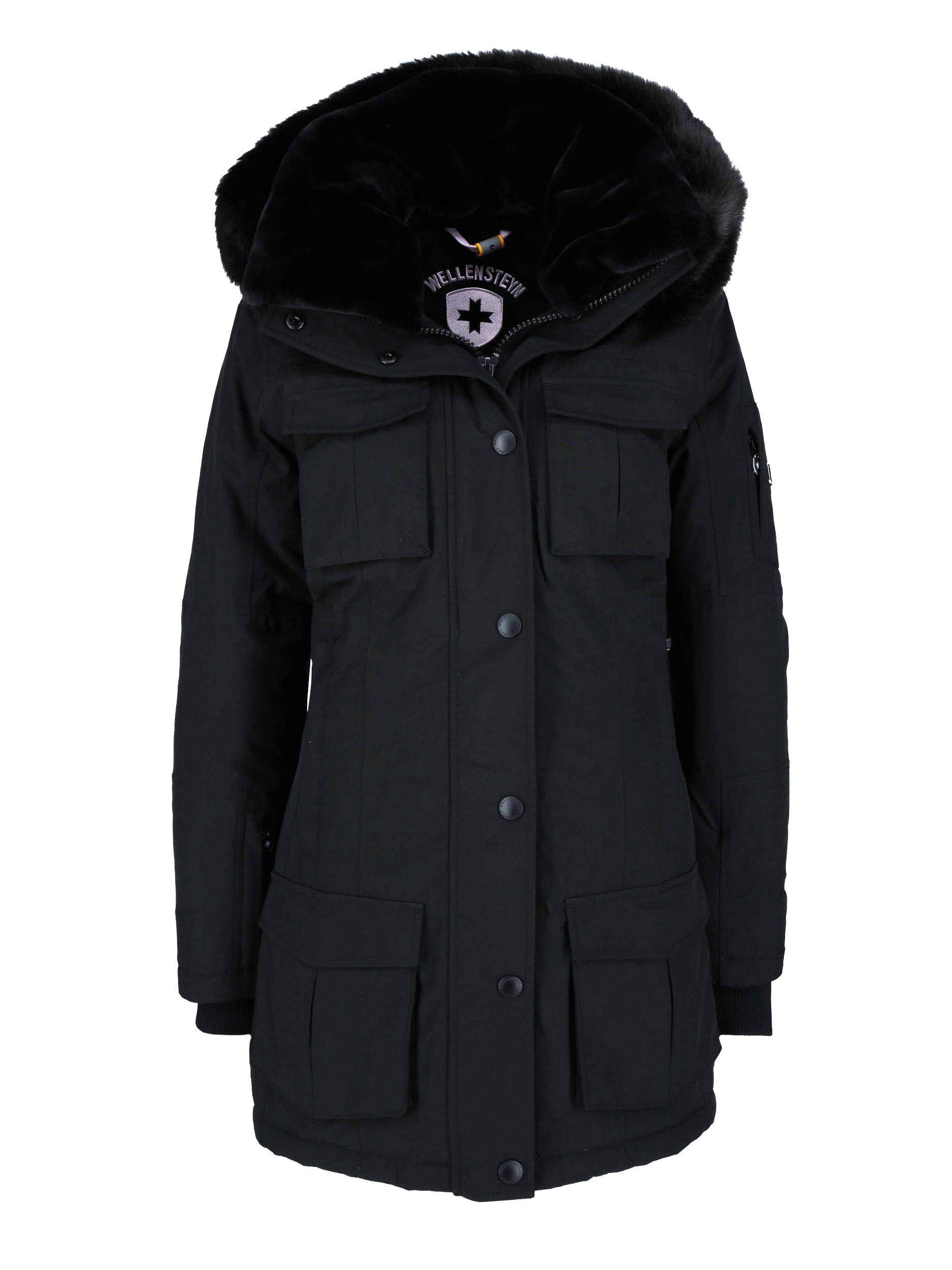 Wellensteyn Schneezauber – Damenparka/Winterjacke in Schwarz