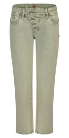 Malibu straight 7/8 stretch twill, aloe