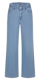 Ruffled Wide Leg light denim, light stone