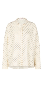 Annette blouse musselin, brown hearts