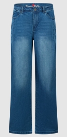 Wide Leg Pleat air denim, stormy denim