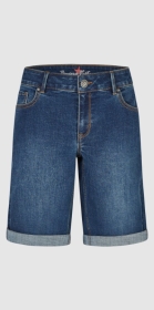 Italy-Short stretch denim, dark stone