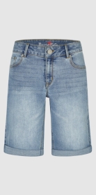 Italy-Short stretch denim, light stone