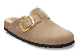 Birkenstock Boston Big Buckle Shearling Naturleder Geölt Women