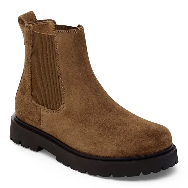 Birkenstock Chelsea Boot Highwood Slip On Women Suede Leather dark tea