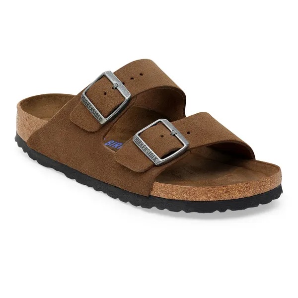 Birkenstock Sandale Arizona Veloursleder Unisex dark tea tonal