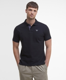 Barbour Tartan Pique Polo Modern Black