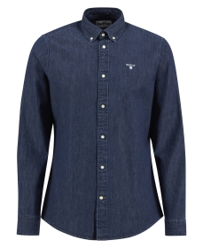 Barbour Hemd Denim Crest Long-Sleeved Tailored Indigo