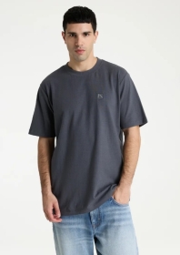 ETHAN LINEN T-Shirt, DK.GREY
