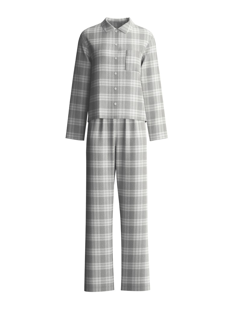 Calida Schlafanzug Plaid Dreams Gummibund Für Damen Braun M - Bild 4