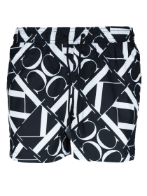 Calvin Klein Badeshorts SHORT DRAWSTRING-PRINT, BLACK