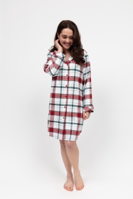 Blaze Womens Brushed Check Pyjama Top
