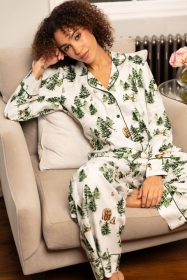 5182 ALPINE Pyjama Top, OLIVE GREEN