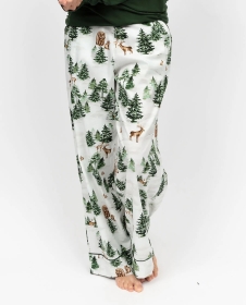 5183 ALPINE Pyjama Hose, OLIVE GREEN
