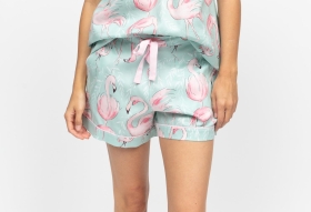 Francesca Pyjama Shorts 5315, GREEN