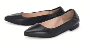 CRICKIT AMELIA Schwarz Ballerina aus Leder schwarz