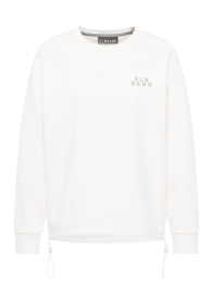 Elbsand Caris Sweatshirt – Loose Fit in Cloud White & Pale Fern für Damen