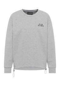 Elbsand Caris Sweatshirt – Loose Fit in Cool Heather Grey für Damen