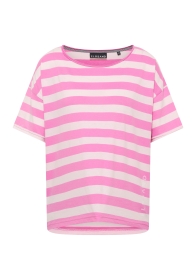 Luani T-Shirt loose fit Magenta Sky Soft Rose stripe