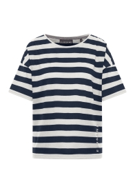 Luani T-Shirt loose fit Coldwater Cloud White stripe