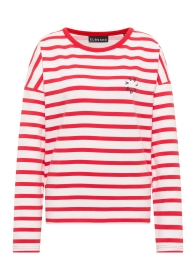 Elva Sweatshirt loose fit, Cloud White Barberry stripe