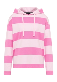 Eydis Hoodie loose fit Magenta Sky Soft Rose stripe