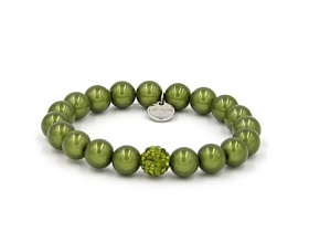 Perlenarmband 10 mm farn