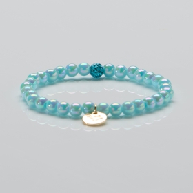 Perlenarmband 6mm azure pearl (hellblau)