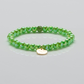Perlenarmband 6mm jade glow (grün)