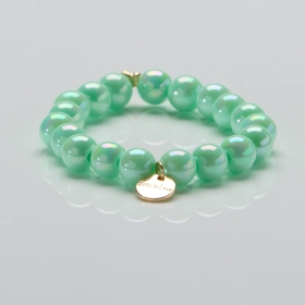 Perlenarmband 10 mm ocean mint
