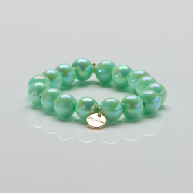 Perlenarmband 12mm ocean mint